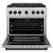 Autograph Edition 36 In. 5.2 Cu. Ft. 6 Burner Paramount Gas Range With Convection Gas Oven In Satin Stainless Steel And Matte Black Accents