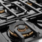 Autograph Edition 48 In. 6.7 Cu. Ft. Paramount Double Oven Gas Range With 8 Burner Cooktop In Satin Stainless Steel And Matte Black Accents