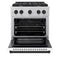 Autograph Edition 30 In. 4.2 Cu. Ft. Paramount Gas Range With 4 Burner Cooktop And Convection Gas Oven In Satin Stainless Steel With White Matte Door And Matte Black Accents