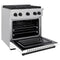 Autograph Edition 30 In. 4.2 Cu. Ft. Paramount Gas Range With 4 Burner Cooktop And Convection Gas Oven In Satin Stainless Steel With White Matte Door And Matte Black Accents