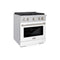 30 In. 4.2 Cu. Ft. Paramount Gas Range With 4 Burner Cooktop And Convection Gas Oven In Stainless Steel With White Matte Door