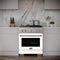 30 In. 4.2 Cu. Ft. Paramount Gas Range With 4 Burner Cooktop And Convection Gas Oven In Stainless Steel With White Matte Door