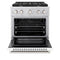 30 In. 4.2 Cu. Ft. Paramount Gas Range With 4 Burner Cooktop And Convection Gas Oven In Stainless Steel With White Matte Door