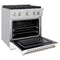 30 In. 4.2 Cu. Ft. Paramount Gas Range With 4 Burner Cooktop And Convection Gas Oven In Stainless Steel With White Matte Door