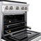 30 In. 4.2 Cu. Ft. Paramount Gas Range With 4 Burner Cooktop And Convection Gas Oven In Stainless Steel With White Matte Door