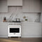 30 In. 4.2 Cu. Ft. Paramount Gas Range With 4 Burner Cooktop And Convection Gas Oven In Stainless Steel With White Matte Door