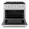 36 In. 5.2 Cu. Ft. Paramount Gas Range With 6 Burner Cooktop And Convection Gas Oven In Stainless Steel With White Matte Door