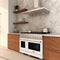 48 In. 6.7 Cu. Ft. Paramount Double Oven Gas Range With 8 Burner Cooktop In Stainless Steel With White Matte Doors