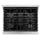 Autograph Edition 30 In. 4.2 Cu. Ft. Paramount Gas Range With 4 Burner Cooktop And Convection Gas Oven In Stainless Steel And Champagne Bronze Accents
