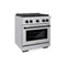 Autograph Edition 30 In. 4.2 Cu. Ft. Paramount Gas Range With 4 Burner Cooktop And Convection Gas Oven In Stainless Steel And Matte Black Accents