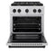 Autograph Edition 30 In. 4.2 Cu. Ft. Paramount Gas Range With 4 Burner Cooktop And Convection Gas Oven In Stainless Steel And Matte Black Accents