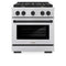 Autograph Edition 30 In. 4.2 Cu. Ft. Paramount Gas Range With 4 Burner Cooktop And Convection Gas Oven In Stainless Steel And Matte Black Accents
