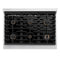 Autograph Edition 36 In. 5.2 Cu. Ft. Paramount Gas Range With 6 Burner Cooktop And Convection Gas Oven In Stainless Steel And Polished Gold Accents