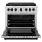 Autograph Edition 36 In. 5.2 Cu. Ft. Paramount Gas Range With 6 Burner Cooktop And Convection Gas Oven In Stainless Steel And Matte Black Accents