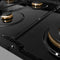 Autograph Edition 48 In. 6.7 Cu. Ft. Paramount Double Oven Gas Range With 8 Burner Cooktop In Stainless Steel And Polished Gold Helix Handles And Knob Accents