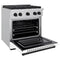 Autograph Edition 30 In. 4.2 Cu. Ft. Paramount Gas Range With 4 Burner Cooktop And Convection Gas Oven In Stainless Steel With White Matte Door And Matte Black Accents