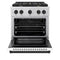 Autograph Edition 30 In. 4.2 Cu. Ft. Paramount Gas Range With 4 Burner Cooktop And Convection Gas Oven In Stainless Steel With White Matte Door And Matte Black Accents