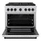 Autograph Edition 36 In. 5.2 Cu. Ft. Paramount Gas Range With 6 Burner Cooktop And Convection Gas Oven In Stainless Steel With White Matte Door And Matte Black Accents