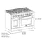 Autograph Edition 48 In. 6.7 Cu. Ft. Paramount Double Oven Gas Range With 8 Burner Cooktop In Stainless Steel With White Matte Doors And Matte Black Accents