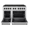 Autograph Edition 48 In. 6.7 Cu. Ft. Paramount Double Oven Gas Range With 8 Burner Cooktop In Stainless Steel With White Matte Doors And Matte Black Accents