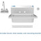 17 in. Stainless Steel Commercial Hand Sink with Gooseneck Faucet, Bowl Size 14" x 10" x 5