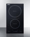 12" Wide 115V 2-Zone Induction Cooktop With Safety Shutoff