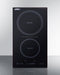 12" Wide 208-240V 2-Zone Induction Cooktop With Safety Shutoff