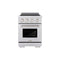 24 In. 3.2 Cu. Ft. Paramount Induction Range With 3 Element Cooktop And Electric Convection Oven In Stainless Steel