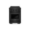 24 In. 3.2 Cu. Ft. Paramount Induction Range With 3 Element Cooktop And Electric Convection Oven In Black Stainless Steel