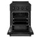 24 In. 3.2 Cu. Ft. Paramount Induction Range With 3 Element Cooktop And Electric Convection Oven In Black Stainless Steel