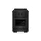 24 In. 3.2 Cu. Ft. Paramount Induction Range With 3 Element Cooktop And Electric Convection Oven In Black Stainless Steel