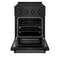24 In. 3.2 Cu. Ft. Paramount Induction Range With 3 Element Cooktop And Electric Convection Oven In Black Stainless Steel