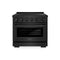 36 In. 5.2 Cu. Ft. Paramount Induction Range With 5 Element Cooktop And Electric Convection Oven In Black Stainless Steel