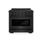 36 In. 5.2 Cu. Ft. Paramount Induction Range With 5 Element Cooktop And Electric Convection Oven In Black Stainless Steel