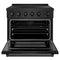 36 In. 5.2 Cu. Ft. Paramount Induction Range With 5 Element Cooktop And Electric Convection Oven In Black Stainless Steel