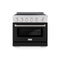 36 In. 5.2 Cu. Ft. Paramount Induction Range With 5 Element Cooktop And Electric Convection Oven In Stainless Steel With Black Matte Door