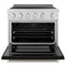 36 In. 5.2 Cu. Ft. Paramount Induction Range With 5 Element Cooktop And Electric Convection Oven In Stainless Steel With Black Matte Door
