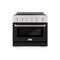 36 In. 5.2 Cu. Ft. Paramount Induction Range With 5 Element Cooktop And Electric Convection Oven In Stainless Steel With Black Matte Door