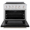 36 In. 5.2 Cu. Ft. Paramount Induction Range With 5 Element Cooktop And Electric Convection Oven In Stainless Steel With Black Matte Door