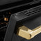 Autograph Edition 30 In. 4.2 Cu. Ft. Paramount Induction Range With 4 Element Cooktop And Electric Convection Oven In Black Stainless Steel With Polished Gold Accents