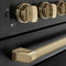 Autograph Edition 36 In. 5.2 Cu. Ft. Paramount Induction Range With 5 Element Cooktop And Electric Convection Oven In Black Stainless Steel With Champagne Bronze Helix Handle And Knob Accents