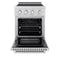 24 In. 3.2 Cu. Ft. Paramount Induction Range With 3 Element Cooktop And Electric Convection Oven In Satin Stainless Steel