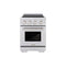 24 In. 3.2 Cu. Ft. Paramount Induction Range With 3 Element Cooktop And Electric Convection Oven In Satin Stainless Steel