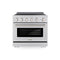 36 In. 5.2 Cu. Ft. Paramount Induction Range With 5 Element Cooktop And Electric Convection Oven In Satin Stainless Steel