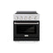 30 In. 4.2 Cu. Ft. Paramount Induction Range With 4 Element Cooktop And Electric Convection Oven In Satin Stainless Steel With Black Matte Door
