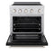30 In. 4.2 Cu. Ft. Paramount Induction Range With 4 Element Cooktop And Electric Convection Oven In Satin Stainless Steel With Black Matte Door