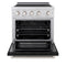 30 In. 4.2 Cu. Ft. Paramount Induction Range With 4 Element Cooktop And Electric Convection Oven In Satin Stainless Steel With Black Matte Door