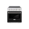 30 In. 4.2 Cu. Ft. Paramount Induction Range With 4 Element Cooktop And Electric Convection Oven In Satin Stainless Steel With Black Matte Door