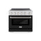 36 In. 5.2 Cu. Ft. Paramount Induction Range With 5 Element Cooktop And Electric Convection Oven In Satin Stainless Steel With Black Matte Door