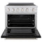 36 In. 5.2 Cu. Ft. Paramount Induction Range With 5 Element Cooktop And Electric Convection Oven In Satin Stainless Steel With Black Matte Door